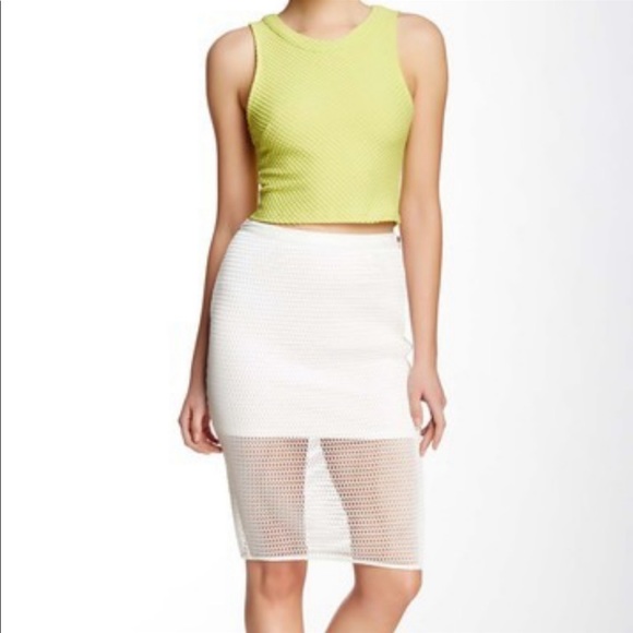 Astr Mesh pencil skirt white nwot size medium - Picture 1 of 10